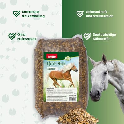 PANTO Pferdemüsli  – Strukturreiches Basis-Müsli für Verdauung & Fell