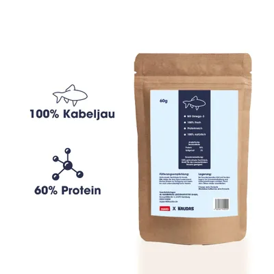 KAUDAS Hundekausnack Fischhaut Knochen - Zahnpflege, Kabeljauhaut & Omega-4 KAUDAS Hundekausnack Fischhaut Knochen - Zahnpflege, Kabeljauhaut & Omega-4