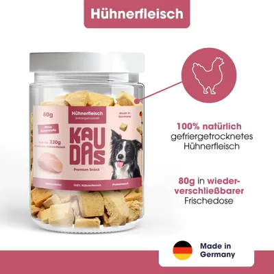 KAUDAS Hundesnack HuhnPur - gefriergetrocknetes Huhn