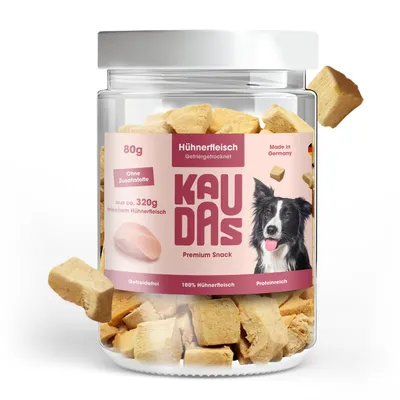 KAUDAS Hundesnack HuhnPur - gefriergetrocknetes Huhn KAUDAS Hundesnack HuhnPur - gefriergetrocknetes Huhn