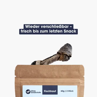 KAUDAS Hundekausnack Fischhaut Knoten - Zahnpflege, Kabeljauhaut & Omega-5
