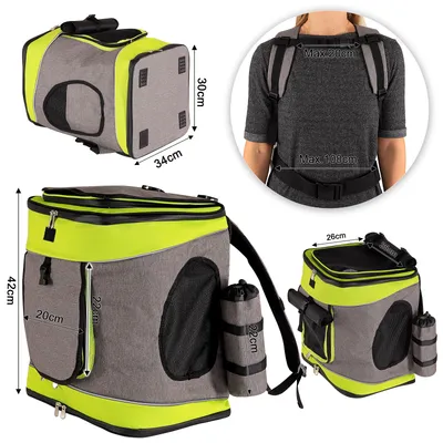 lionto Haustier-Rucksack bis 14 kg, ergonomisch