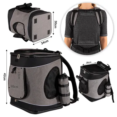lionto Haustier-Rucksack bis 14 kg, ergonomisch lionto Haustier-Rucksack bis 14 kg, ergonomisch