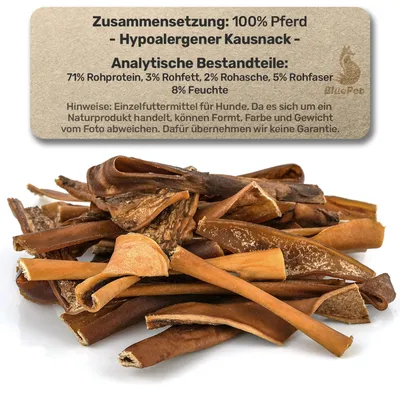 Pferdekopfhaut, Pferdehaut Kauartikel für Hunde, ideal für Allergiker Pferdekopfhaut, Pferdehaut Kauartikel für Hunde, ideal für Allergiker