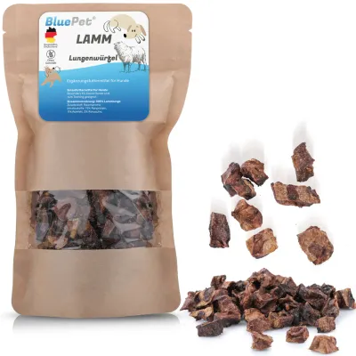 Lammlunge Mini 200g, Lunge Lamm, Getrocknete Lammlungenwürfel für Hunde Lammlunge Mini 200g, Lunge Lamm, Getrocknete Lammlungenwürfel für Hunde