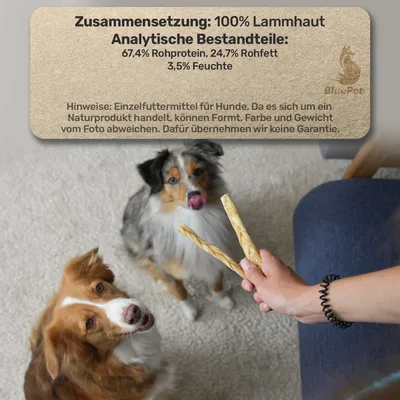 Lammhautzöpfe 100g Kauartikel für Hunde, Natürlicher Kausnack ohne Zusätze Lammhautzöpfe 100g Kauartikel für Hunde, Natürlicher Kausnack ohne Zusätze