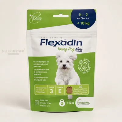 VETOQUINOL - Flexadin Young Dog Mini 60 Comprimés à Mâcher Chiot VETOQUINOL - Flexadin Young Dog Mini 60 Comprimés à Mâcher Chiot