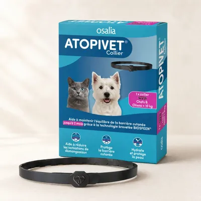 OSALIA - ATOPIVET Collier Chien et Chat -10 kg - Soutien Cutané OSALIA - ATOPIVET Collier Chien et Chat -10 kg - Soutien Cutané