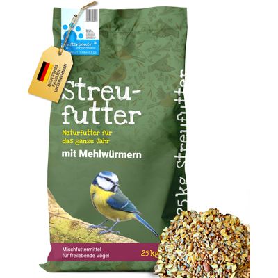 Futterbauer SCHALENLOSES Streufutter MIT MEHLWÜRMERN