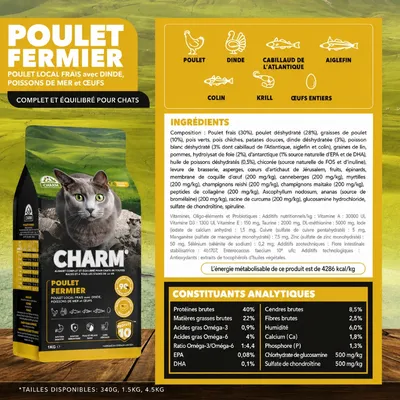 CHARM Croquettes Poisson Chat 2x2kg + 2 Sachets Offerts CHARM Croquettes Poisson Chat 2x2kg + 2 Sachets Offerts