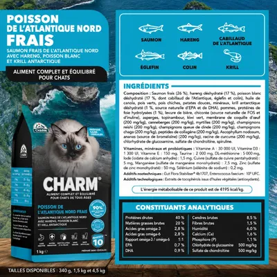CHARM Croquettes Poisson Chat 2x2kg + 2 Sachets Offerts CHARM Croquettes Poisson Chat 2x2kg + 2 Sachets Offerts