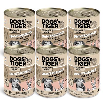 Dogs’n Tiger Sonntagsjäger – Pâtée chiens gibier, volaille & poire