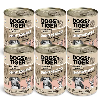 Dogs’n Tiger Sonntagsjäger – Pâtée chiens gibier, volaille & poire Dogs’n Tiger Sonntagsjäger – Pâtée chiens gibier, volaille & poire