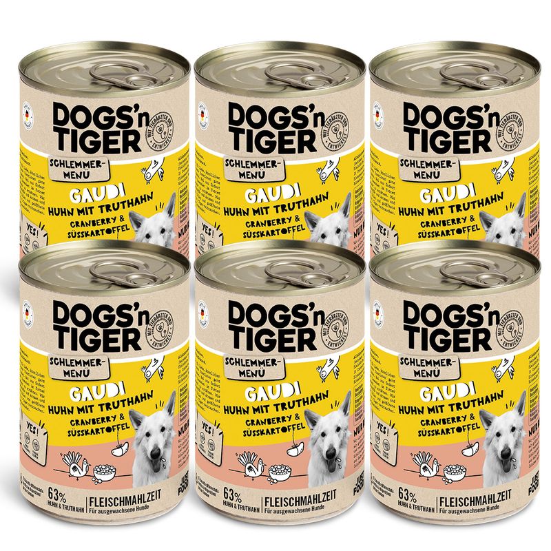 Dogs’n Tiger Gaudi, Hundefutter, Huhn & Truthahn