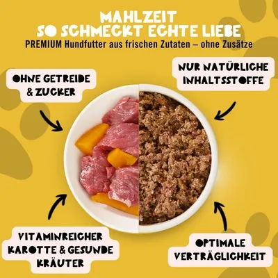 Dogs’n Tiger Meal Multibox, nourriture pour chiens, poulet et carottes Dogs’n Tiger Meal Multibox, nourriture pour chiens, poulet et carottes