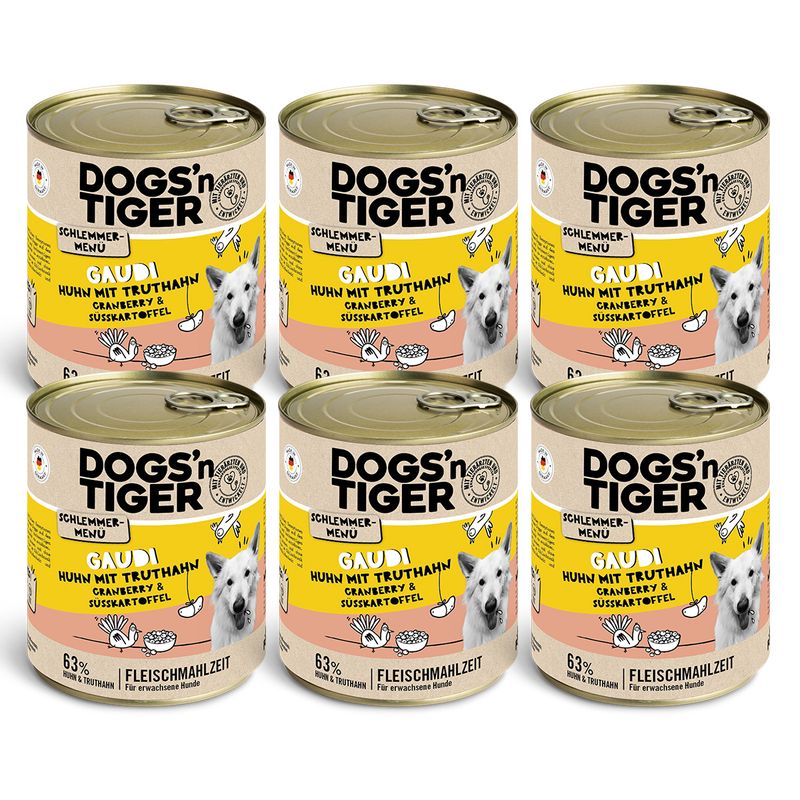 Dogs’n Tiger Gaudi, Hundefutter, Huhn & Truthahn