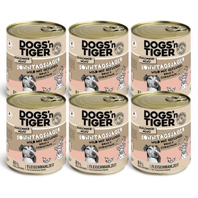 Dogs’n Tiger Sonntagsjäger – Pâtée chiens gibier, volaille & poire
