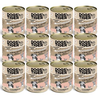 Dogs’n Tiger Sonntagsjäger – Pâtée chiens gibier, volaille & poire