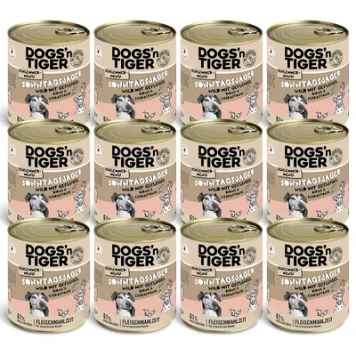 Dogs’n Tiger Sonntagsjäger – Pâtée chiens gibier, volaille & poire Dogs’n Tiger Sonntagsjäger – Pâtée chiens gibier, volaille & poire