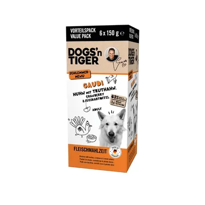 Dogs’n Tiger Gaudi Multibox, nourriture pour chiens, poulet & dinde Dogs’n Tiger Gaudi Multibox, nourriture pour chiens, poulet & dinde