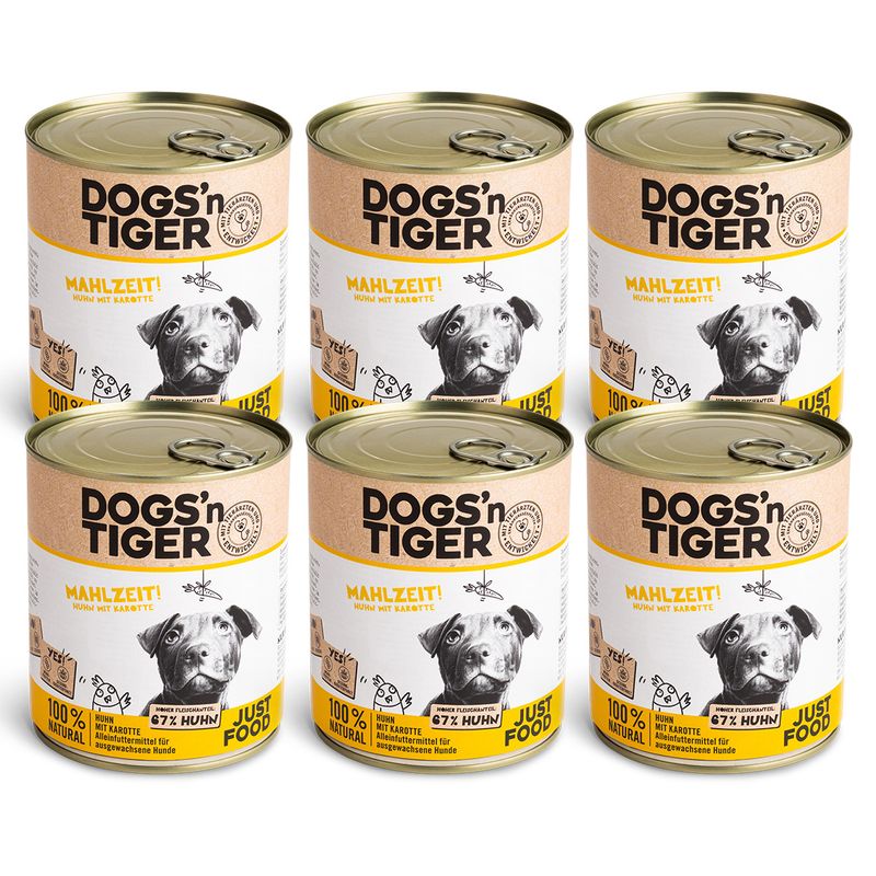 Dogs’n Tiger Mahlzeit, Hundefutter, Huhn mit Karotte