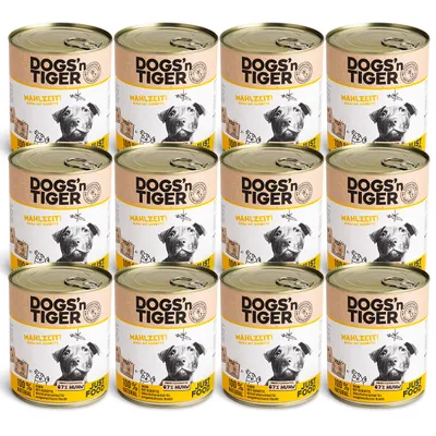 Dogs'n Tiger Mahlzeit, nourriture pour chiens, poulet aux carottes Dogs'n Tiger Mahlzeit, nourriture pour chiens, poulet aux carottes