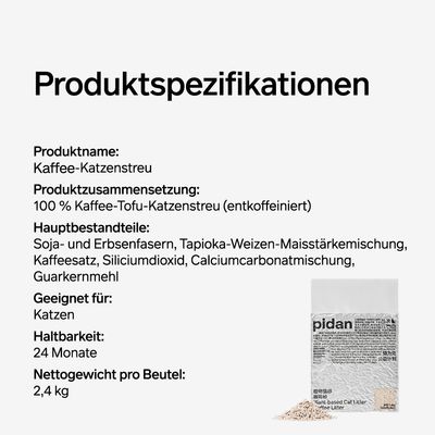 pidan Kaffee-Katzenstreu