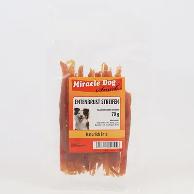 Miracle Dog Entenbrust Streifen 24 x 70g Miracle Dog Entenbrust Streifen 24 x 70g