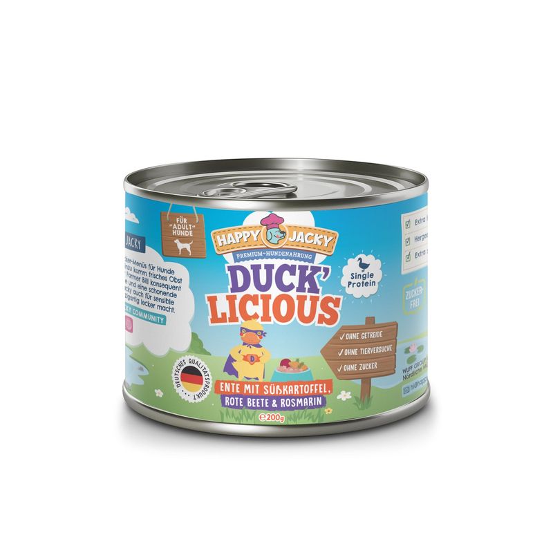 HAPPY JACKY Nassfutter Monoprotein 12x200g