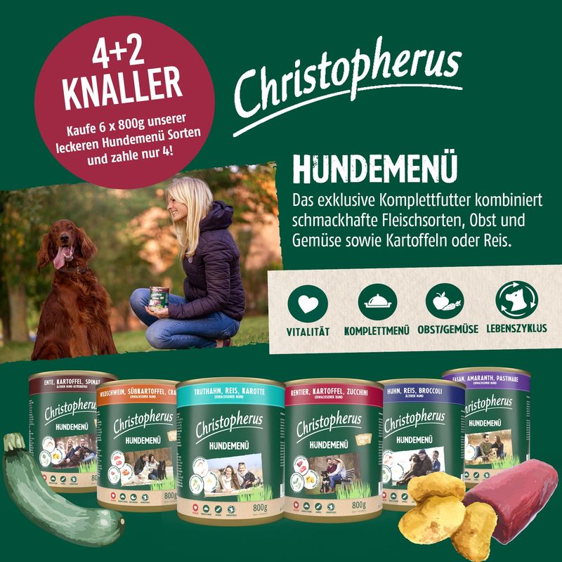 Christopherus Menu AKTION 4 + 2 Dosen gratis 4.8 kg