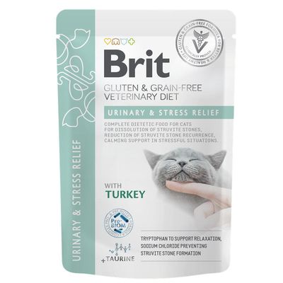 Brit Vet Cat Pouch Urinary & Stress 12x85g