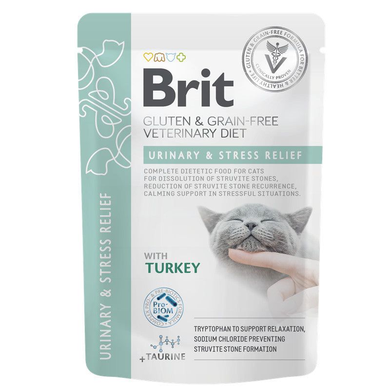 Brit Vet Cat Pouch Urinary & Stress 12x85g