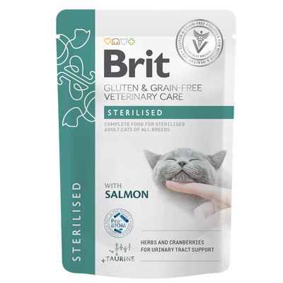 Brit Vet Cat Pouch Sterilised 12x85g