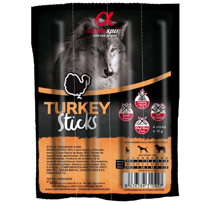 alpha spirit Dog Stick 4er Pack