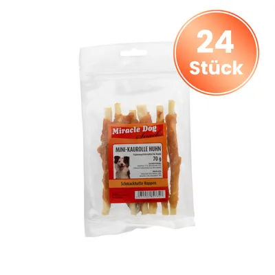 Miracle Dog MINI-Kaurolle Huhn 24 x 70g Miracle Dog MINI-Kaurolle Huhn 24 x 70g