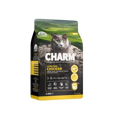 CHARM Pack Poulet Fermier 5.4kg + 2x340g Offerts pour chat - Sans Céréales CHARM Pack Poulet Fermier 5.4kg + 2x340g Offerts pour chat - Sans Céréales