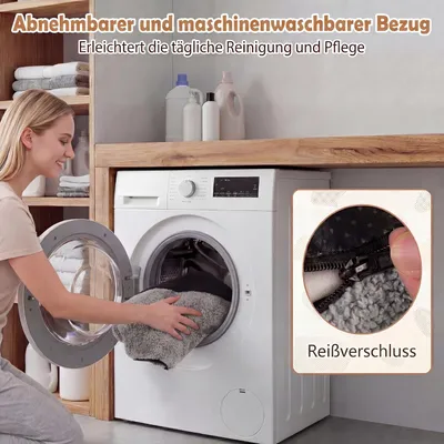 GIANTEX 2-Stufen Hundetreppe 15 cm, Schaum, Bezug Abnehmbar, Rutschfest GIANTEX 2-Stufen Hundetreppe 15 cm, Schaum, Bezug Abnehmbar, Rutschfest