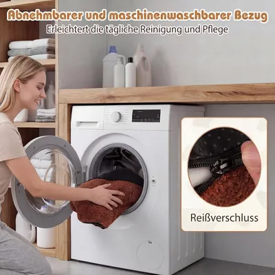 GIANTEX 2-Stufen Hundetreppe 15 cm, Schaum, Bezug Abnehmbar, Rutschfest GIANTEX 2-Stufen Hundetreppe 15 cm, Schaum, Bezug Abnehmbar, Rutschfest
