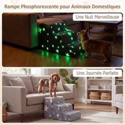 GIANTEX Escalier Marches Phosphorescent, Mousse, Antidérapant, Housse.