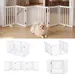 GIANTEX Absperrgitter Hund 61cm,Holz, 360°Scharniere,Dreibein,Freistehend.
