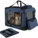GIANTEX Transportbox Hund Katze 72x52,5x52,5cm Oxford 3 Türen Matte