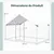 GIANTEX Enclos Poulailler 6 m², 3x2x2 m, Acier Galvanisé, Bâche PE GIANTEX Enclos Poulailler 6 m², 3x2x2 m, Acier Galvanisé, Bâche PE