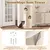 GIANTEX Tonneau Chat 43cm 4 Niveaux 3 Condos Planches Amovibles Perchoir