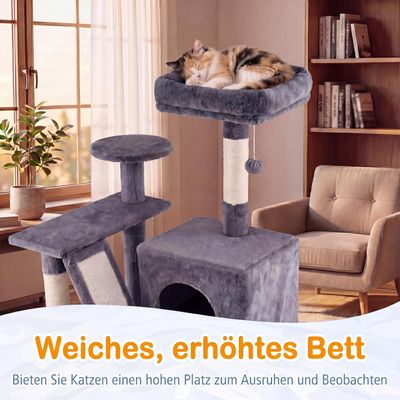 GIANTEX Katzenkratzbaum 6 Ebenen mit Höhle & Hängematte