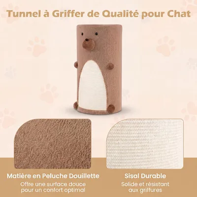 GIANTEX Tonneau Chat 2 Niveaux, 66 cm, Tapis Sisal, 2 Condos, Ours. GIANTEX Tonneau Chat 2 Niveaux, 66 cm, Tapis Sisal, 2 Condos, Ours.