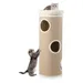 GIANTEX Kratzfass Katzenhaus Multifunktional 3 Löcher Plüschbett Sisal