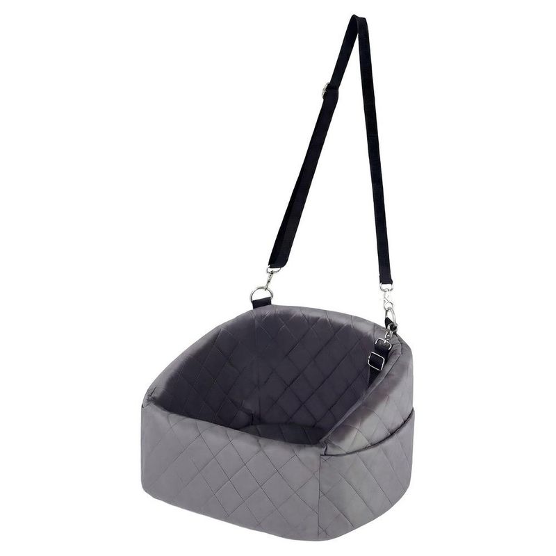 GIANTEX Hunde Autositz Kleine Hunde Schaumstoff Bezug Waschbar Tasche Gurt