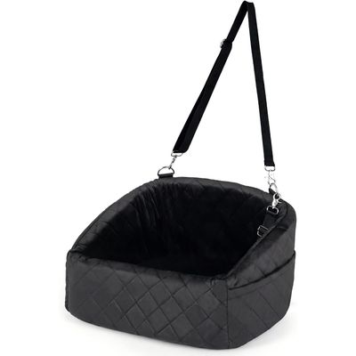 GIANTEX Hunde Autositz Kleine Hunde Schaumstoff Bezug Waschbar Tasche Gurt