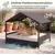 GIANTEX Outdoor Hundebett Erhöht,Rattan Mit Kissen & Schrägdach, Wetterfest GIANTEX Outdoor Hundebett Erhöht,Rattan Mit Kissen & Schrägdach, Wetterfest