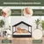 GIANTEX Outdoor Hundebett Erhöht,Rattan Mit Kissen & Schrägdach, Wetterfest GIANTEX Outdoor Hundebett Erhöht,Rattan Mit Kissen & Schrägdach, Wetterfest